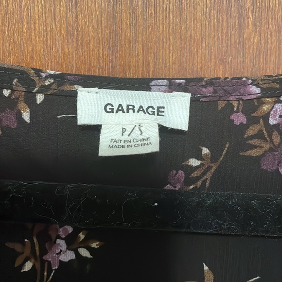 Garage Floral Tie-Front Sheer Crop Top - Picture 6 of 9